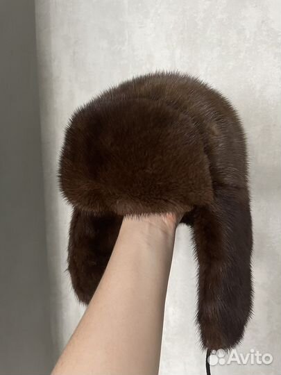 Шапка ушанка норка детская