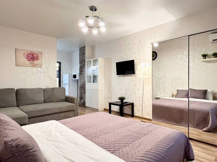 Квартира-студия, 33 м², 2 кровати