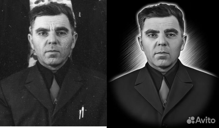 Ретушь фото для гравировки на памятник