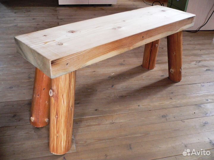 Скамья из массива лиственницы