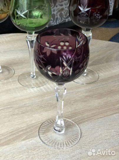 Бокалы цветной хрусталь Германия