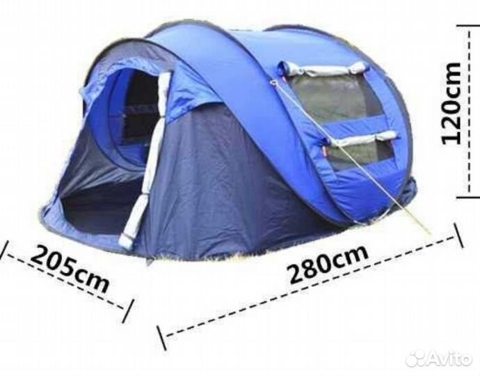 Палатка автоматическая 3-4 местная