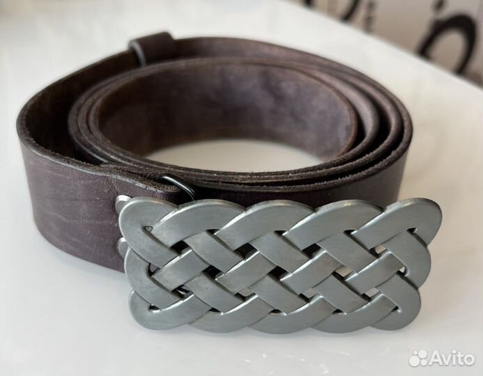 Мужской кожаный ремень ручной работы