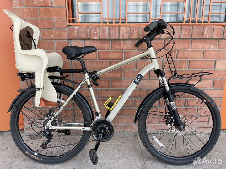 Велосипед с детским креслом TechTeam Velvet 26