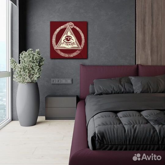 Всевидящее око лучезарная дельта картина 50х50