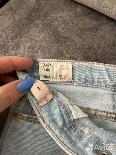 Джинсы zara 18-24 мес