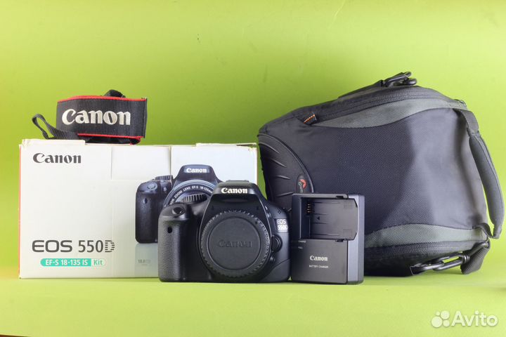 Фотоаппарат Canon eos 550d коробка + допы (id 186)
