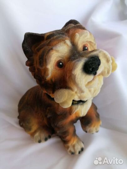 Копилка большая велюровая собака, пёс