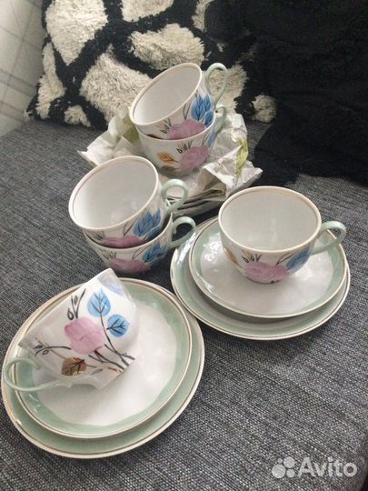 Чайное трио фарфор Дулево