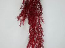 Ветка Аспарагус искусственная красная 95 см