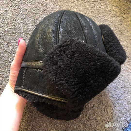 Детская шапка ушанка натуральная на 2 года