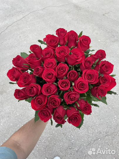 Букет 35 роз 70см шок цена с доставкой