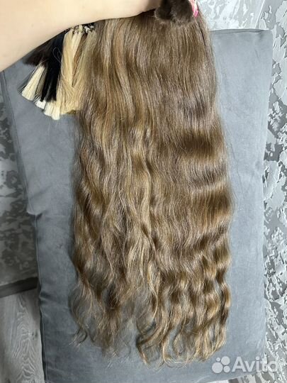 Волосы славянские 70 см 76 г волна