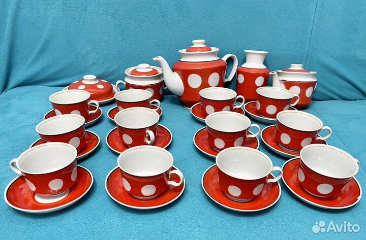 Винтаж Чайный сервиз на 12 персон 1975-1985гг. б/у