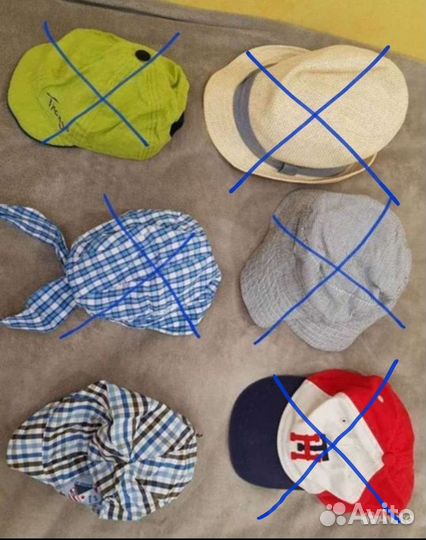 Шляпы, кепки 46-50 см летние
