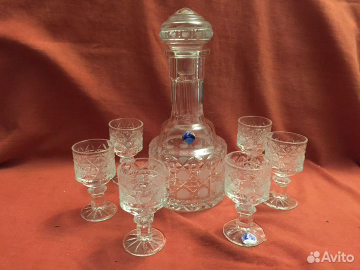 Набор хрусталь Богатырь и синее стекло