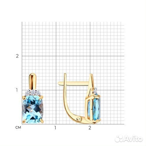 Серьги sokolov из золота, 729027