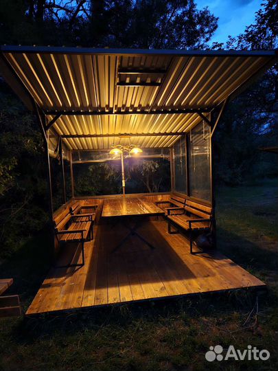 Аренда беседки с мангалом у речки