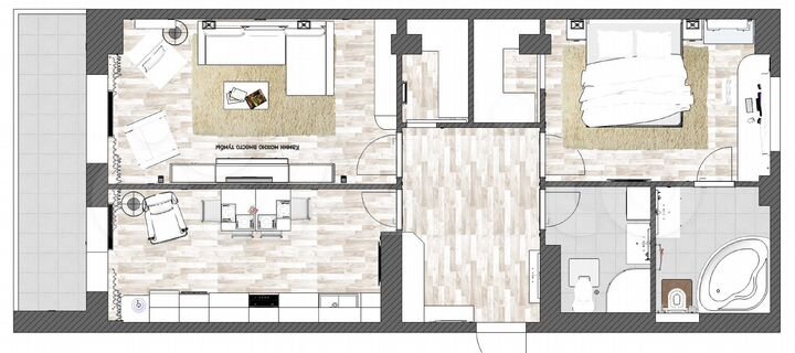 2-к. квартира, 74,8 м², 4/12 эт.