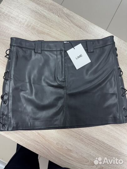 Юбка кожаная lime