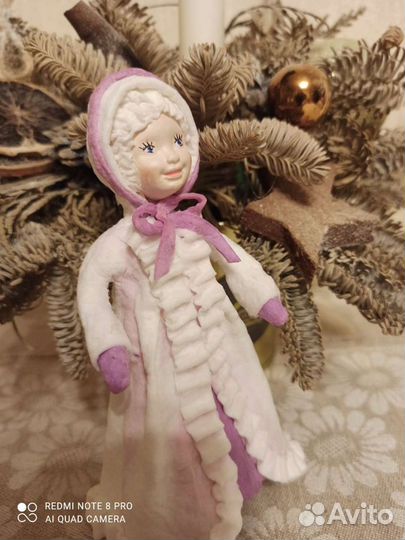 Ёлочная игрушка из ваты