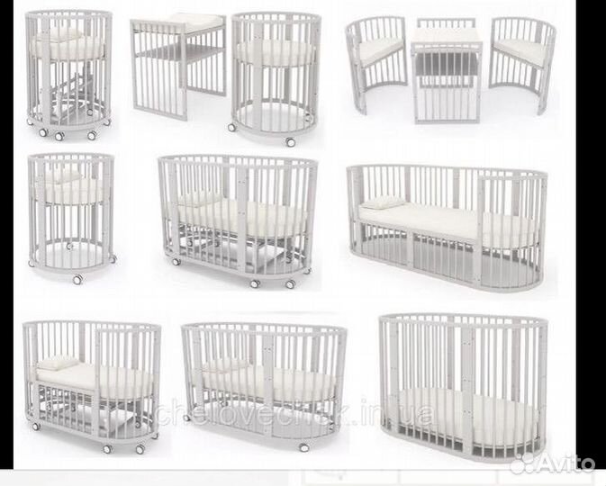 Кроватка 7 в 1 с маятником