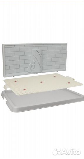 Туалет для собак со стенкой большого размера