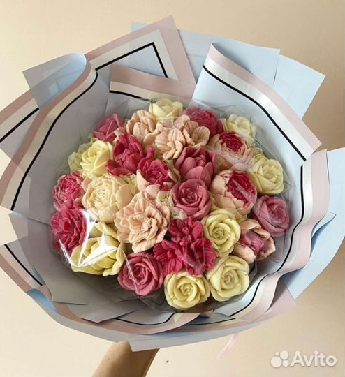 Шоколадные цветы,101 роза,букет учителю