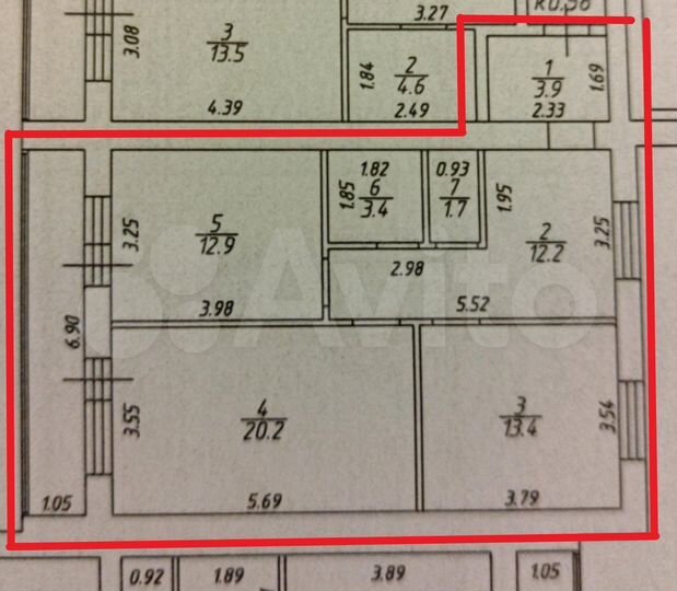 2-к. квартира, 71,3 м², 3/10 эт.
