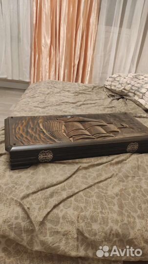 Нарды ручной работы, морская тематика