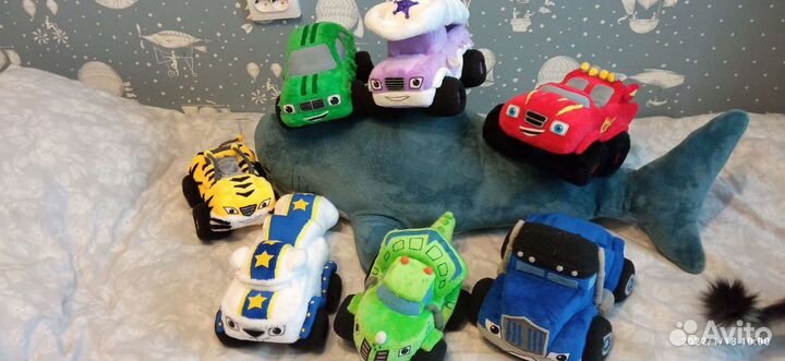 Вспыш и чудо машинки мягкая игрушка