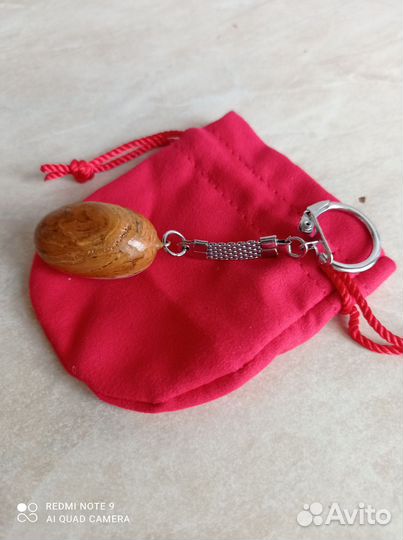 Брелок с подвеской из натурального оникса