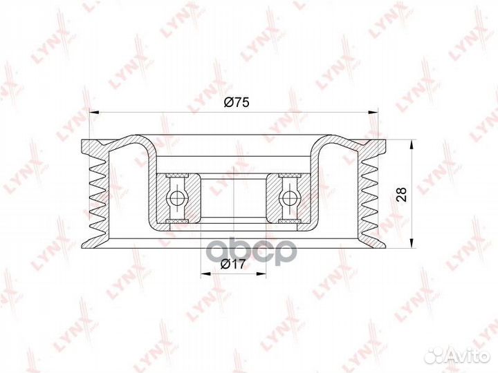 Ролик обводной приводного ремня mazda 3 / axela