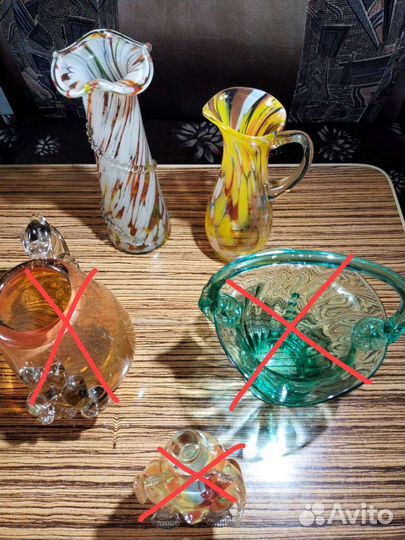 Цветное гутное стекло СССР