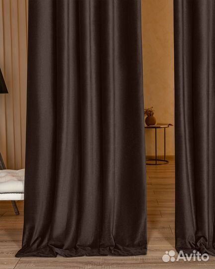 Шторы бархат Богема Шоколад