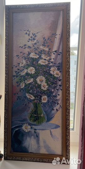 Картина гобелен цветы натюрморт