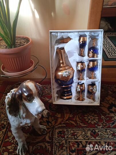 Набор для коньяка, водки. Чехословакия, Bohemia