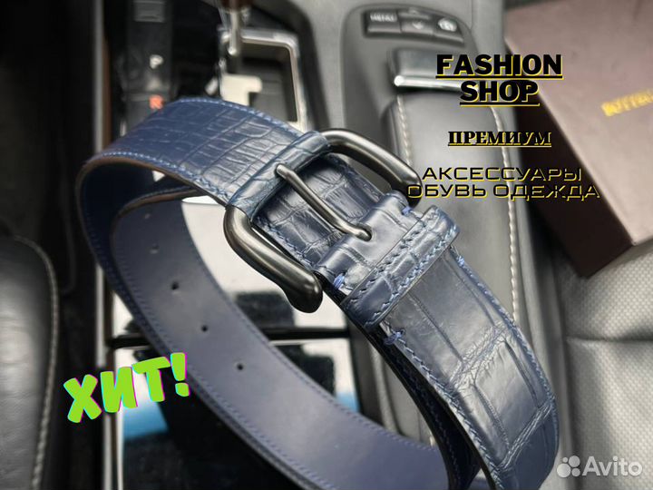 Мужской ремень из кожи крокодила Bottega Veneta