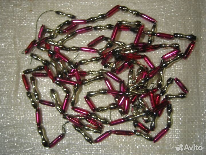 Елочные игрушки СССР, бусы. Много разных