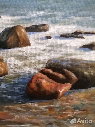 Картина маслом морской пейзаж