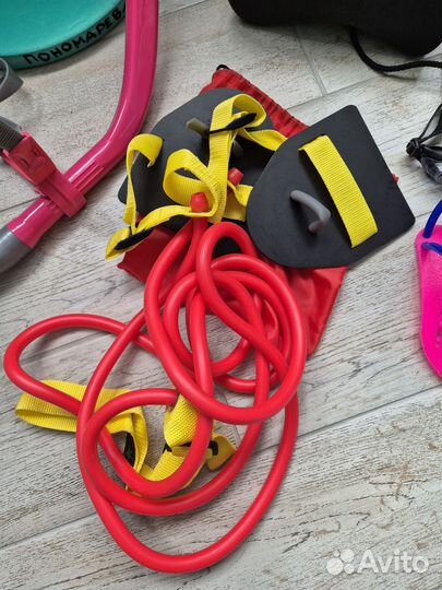 Мешок, трубка, ласты для плавания Mad Wave