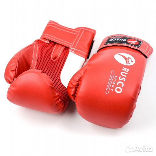 Перчатки боксерские Rusco Sport (Красный,8 OZ)