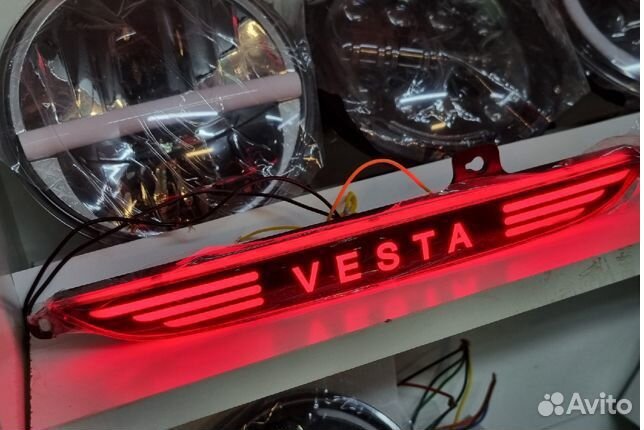 Led катафот заднего бампера на лада веста