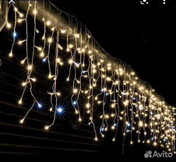 Гирлянда бахрома уличная любая длина и цвет