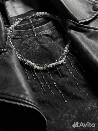 Колье в стиле гранж ручной работы