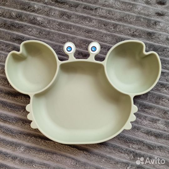 Детская посуда силиконовая тарелка