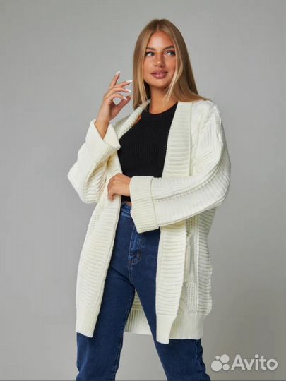 Новый Вязаный кардиган 46-50