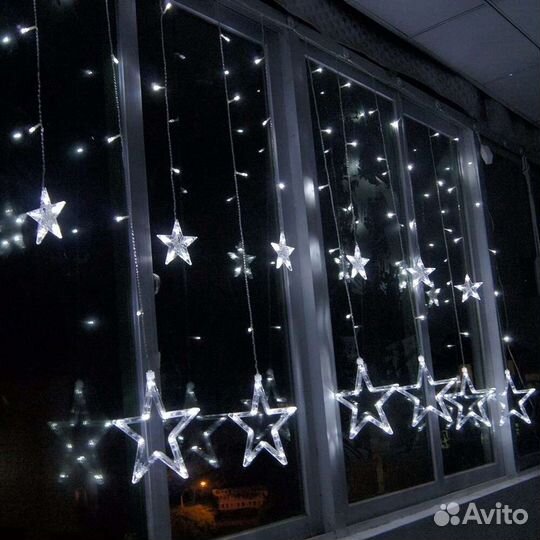 Гирлянда занавес штора бахрома