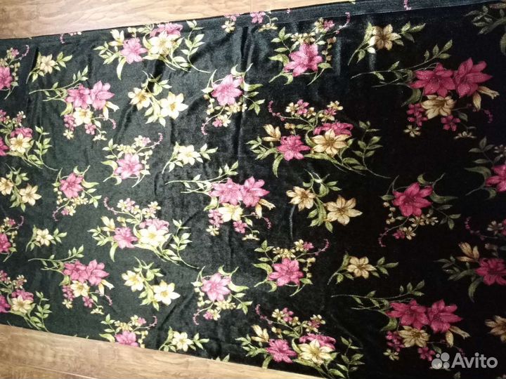 Ткань бархат с цветами