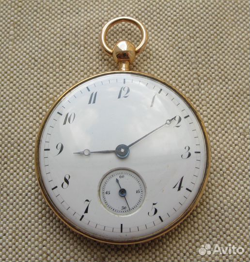Часы карманные, репетир четвертной, золото 750 про